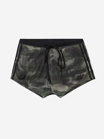 Sportliche Shorts mit Y2K-Grafikstreifen