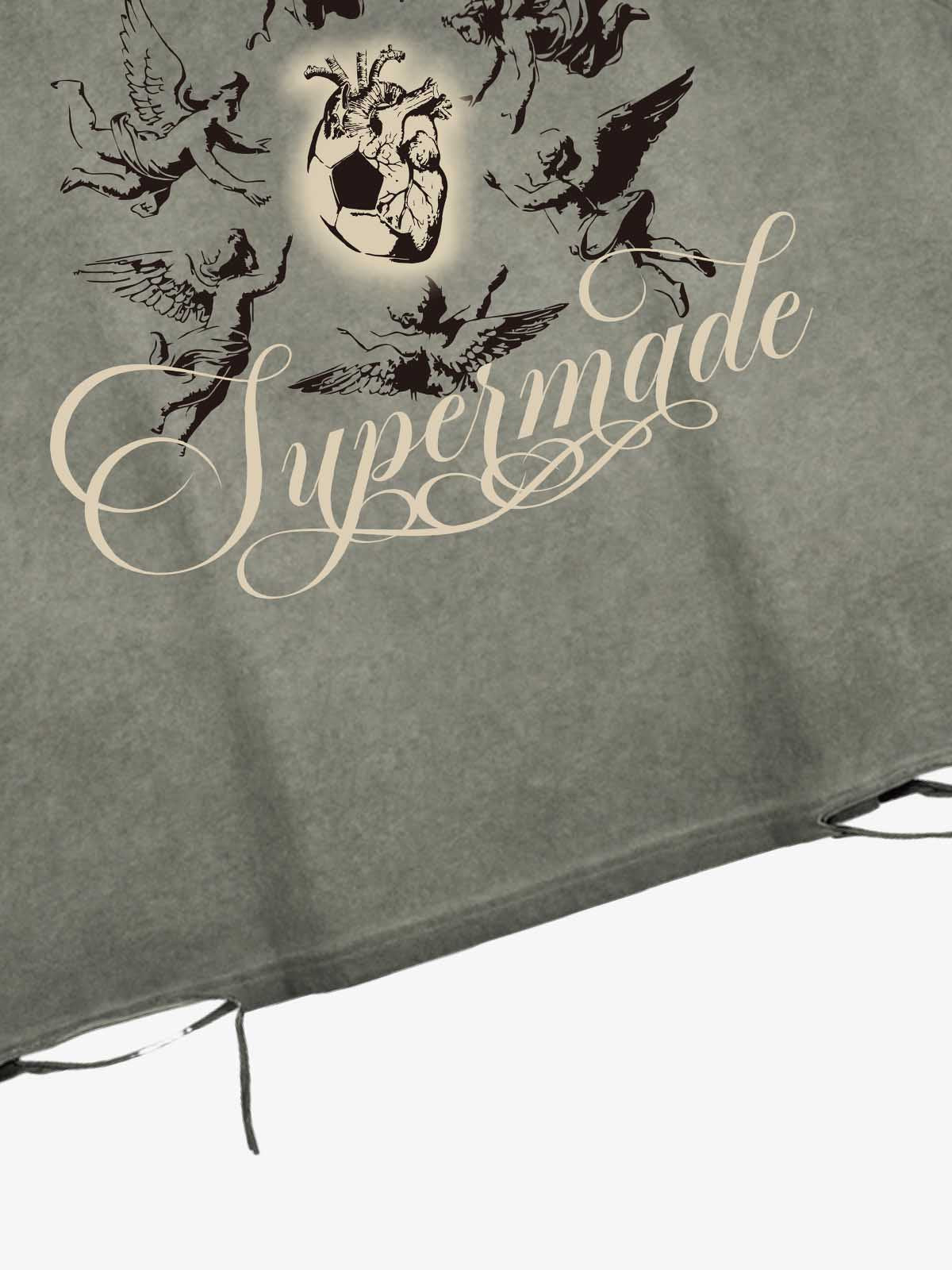 Vest With Distressed Metal Ring Design Featuring A Protective Pattern For The Heart Of The Football 