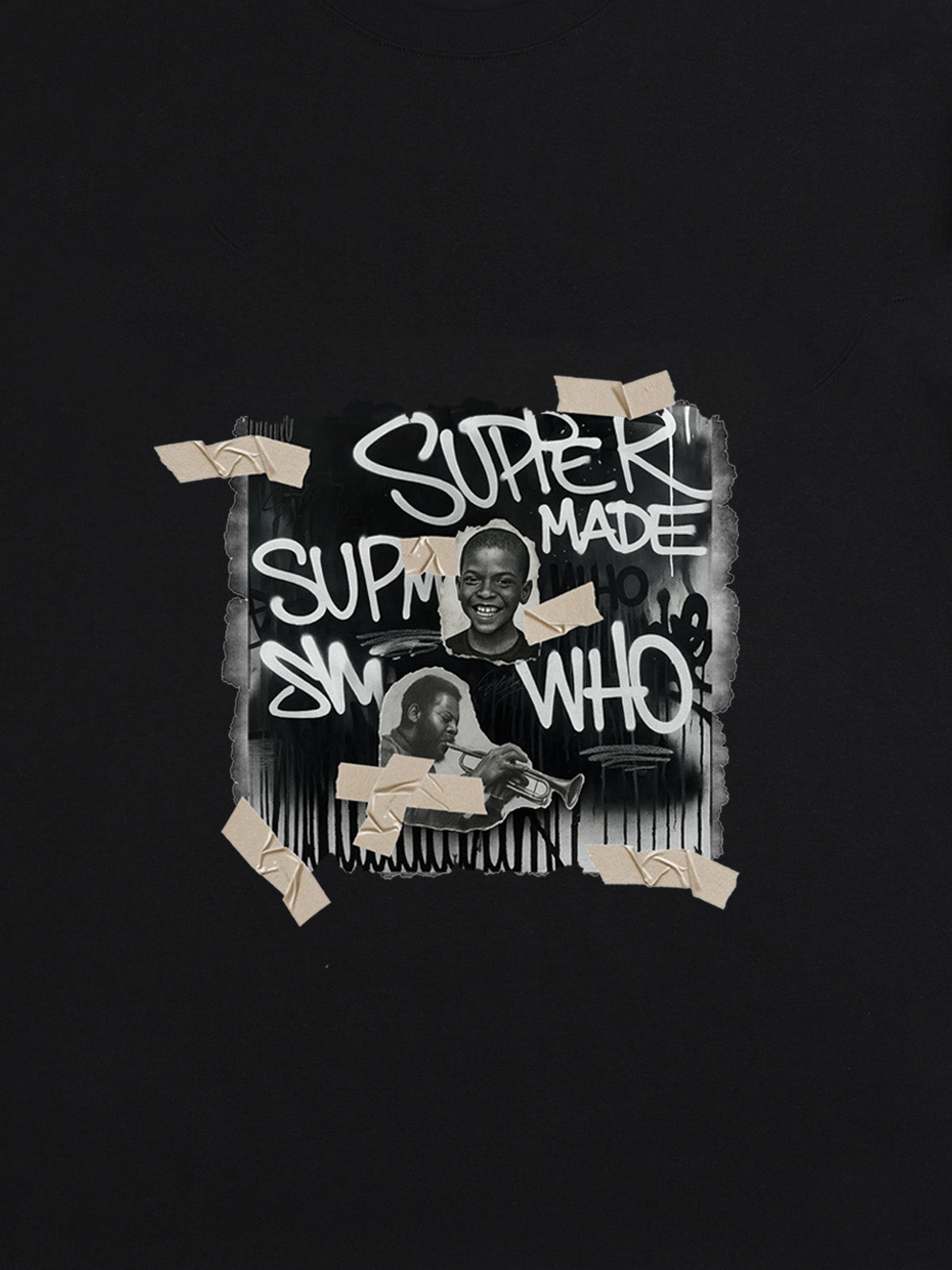 Supermade Street Retro Character Collage T-shirt 