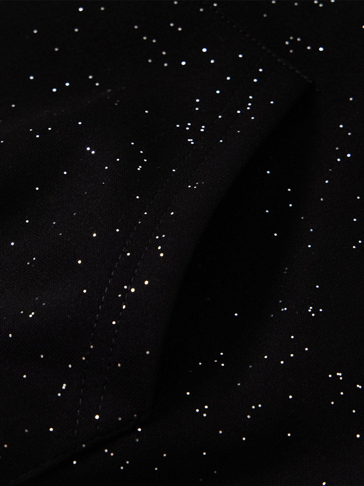 Sparkling Night Sky Design Black Knitwear for Festive Occasions 