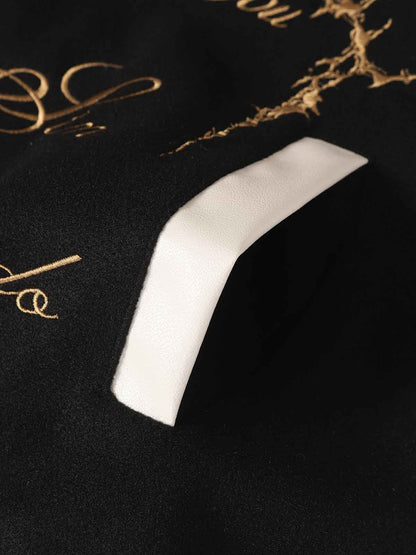 Gothic Gold Embroidered Varsity Jacket
