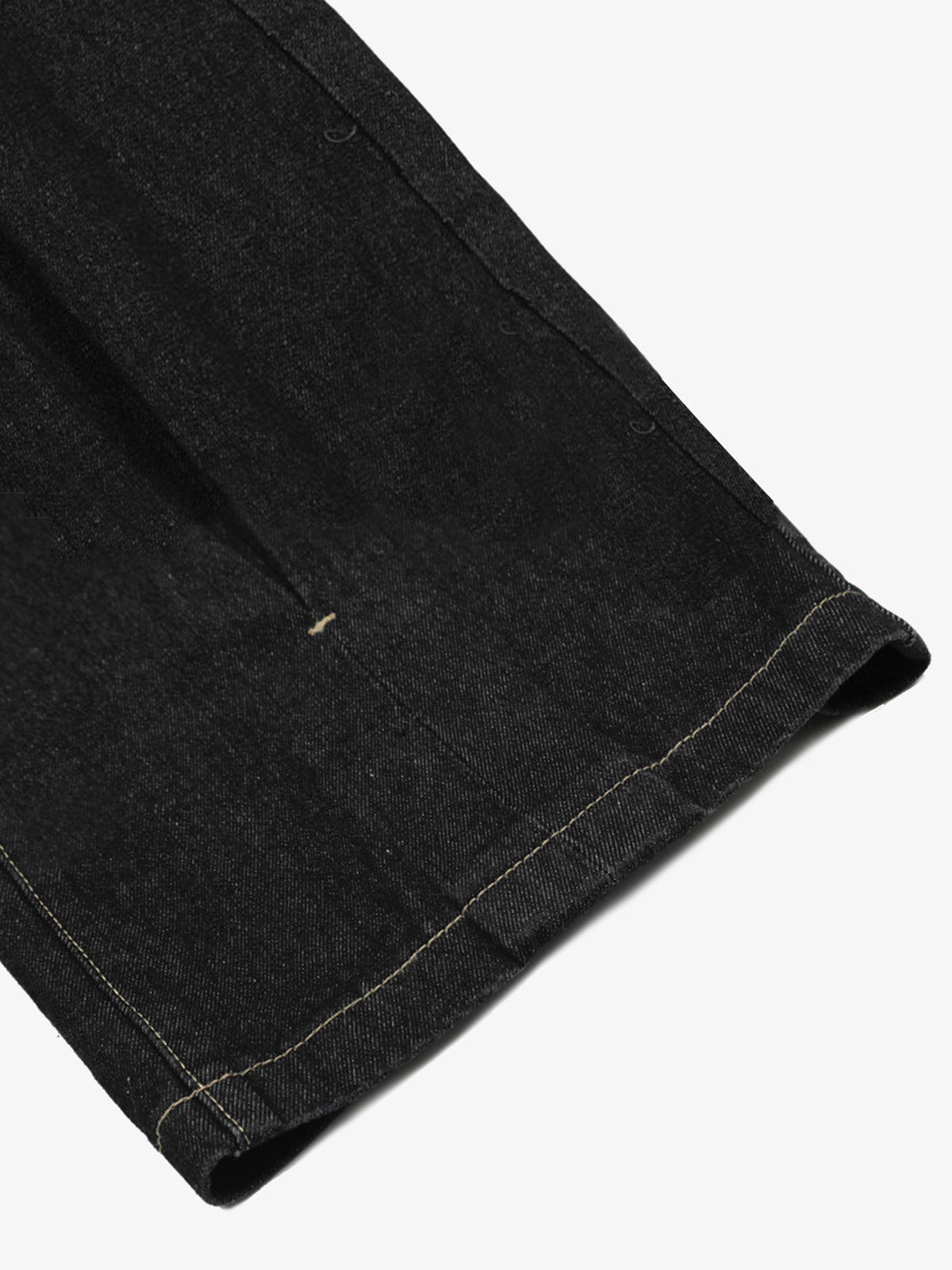 The Supermade Cotton Blend Washed Pleated Wide-leg Jeans With A Scorpion Logo Faux Embroidered Print Design. 