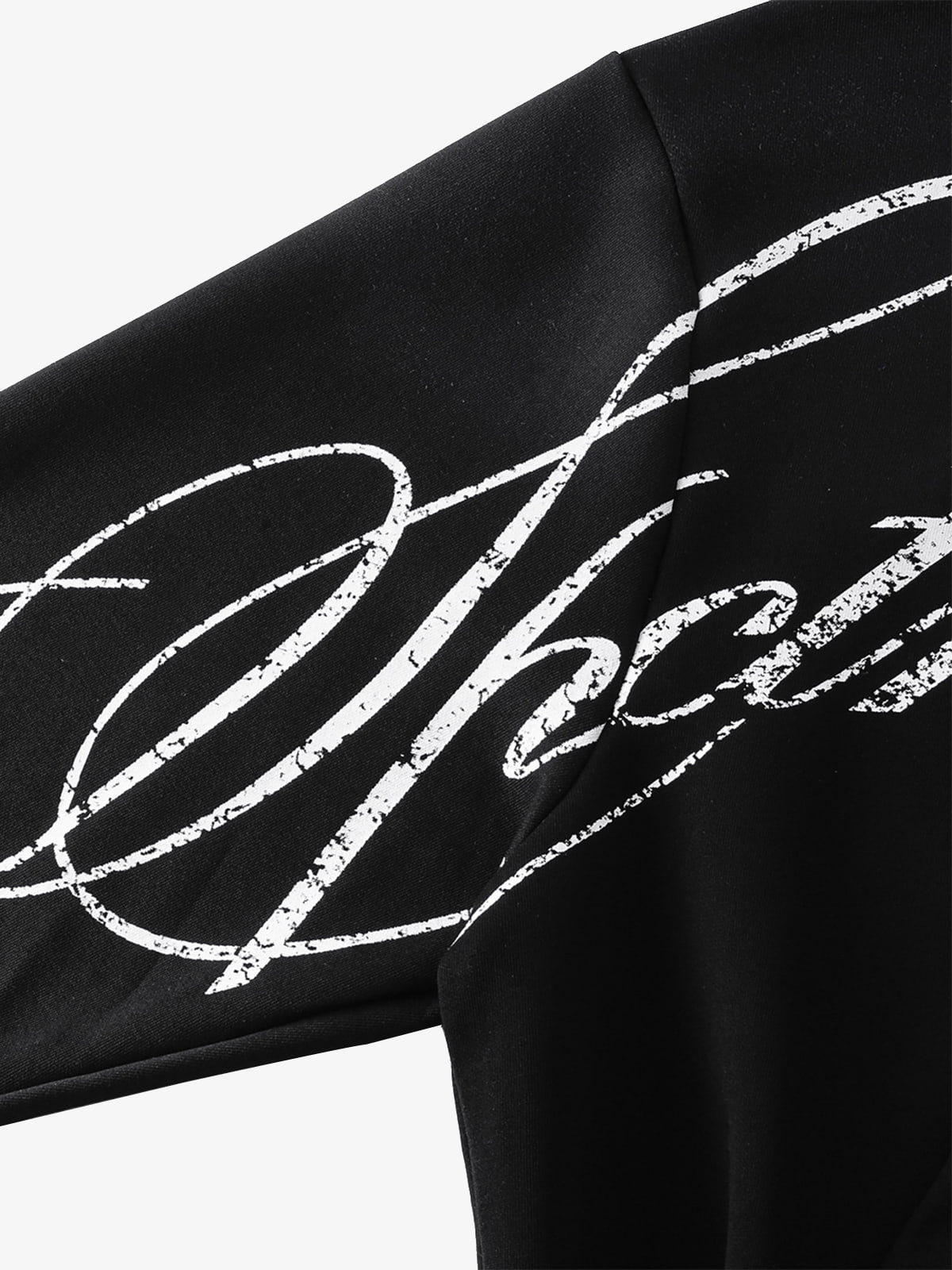 High Street Script Letter Print Zip-up Hoodie Jacket 