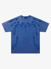 Maglietta effetto invecchiato con grafica Cross Thorn