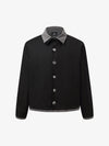 Deconstructed Double-Collar Cropped Jacket