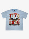 T-shirt vintage lavé brodé en serviette