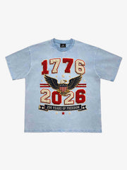 Towel Embroidery Washed Vintage T-Shirt 