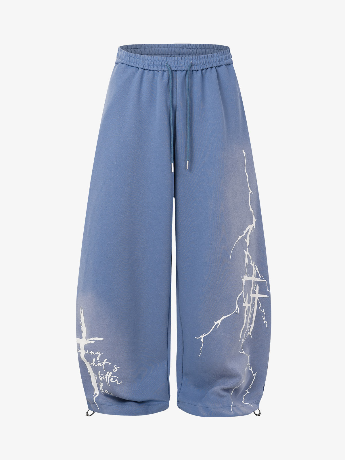 Thorn Pattern Embroidered Baggy Sweatpants