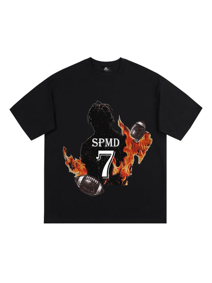 Super Bowl Football Print T-shirt 