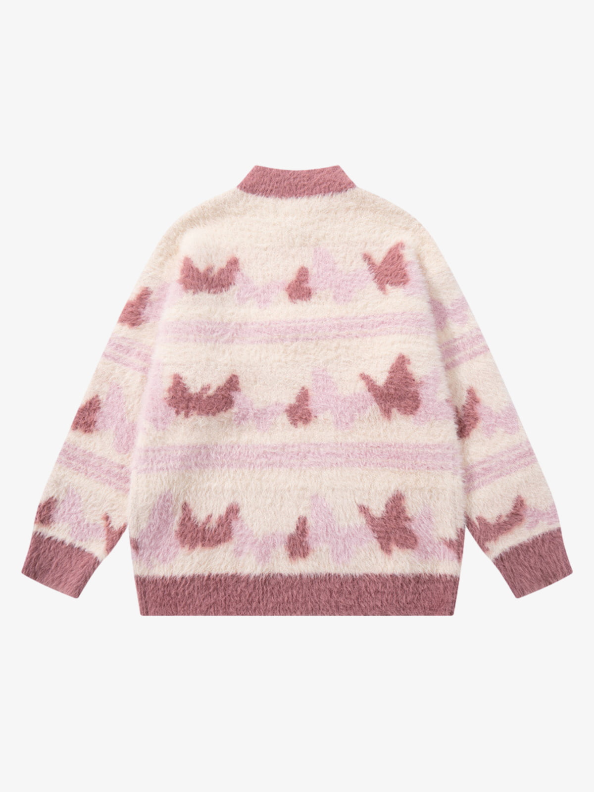 Cozy Pink Patterned Sweater for Women - Perfect for Fall and Winter Outfits 