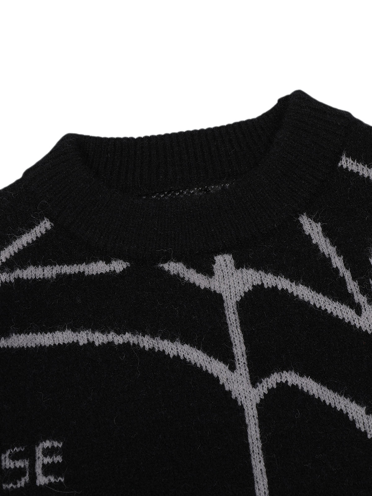 Thesupermade Spider&Heart Knit Crew Neck Sweater - 2323 