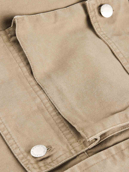 Utility Pocket Detail Snap Button Jacket
