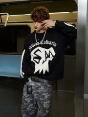 Salt Bones Skull Graphic Knit Sweater