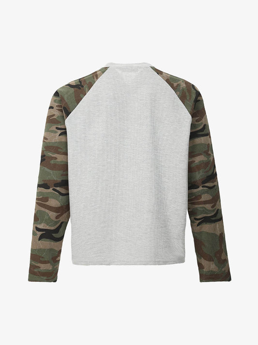 Certified Forces Camo Raglan Long Sleeve Top for Men - Perfect for Casual and Outdoor Activities 