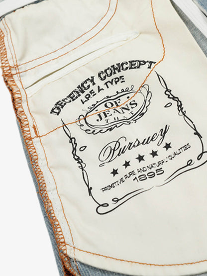 Inside-Out Construction Exposed Seam Wide-Leg Jeans