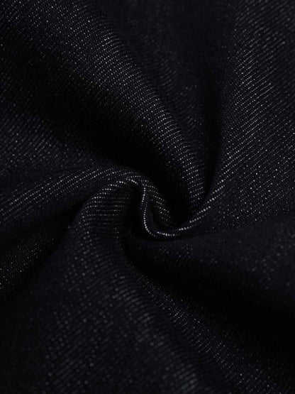 Stylish Cross-Embroidered Wide-Leg Jeans for Women - Perfect for Casual and Fashionable Looks 