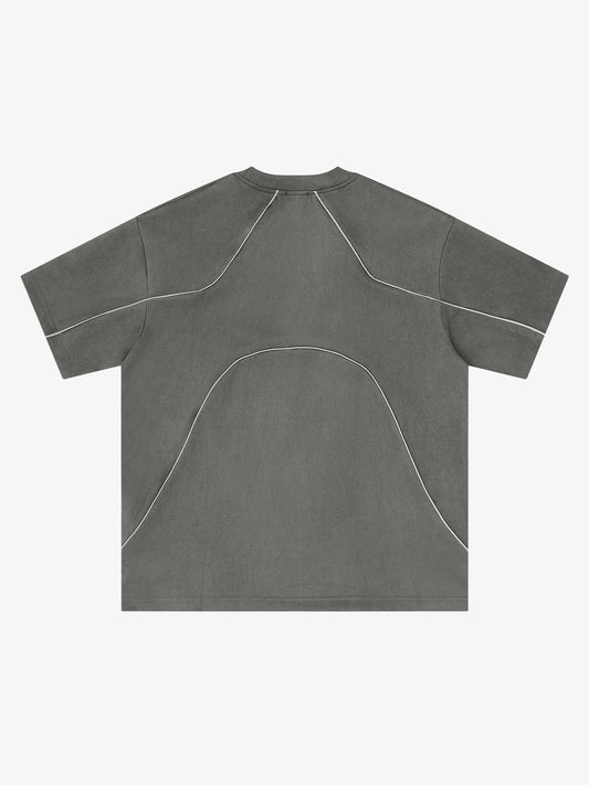 Reflective Striped Suede Tee