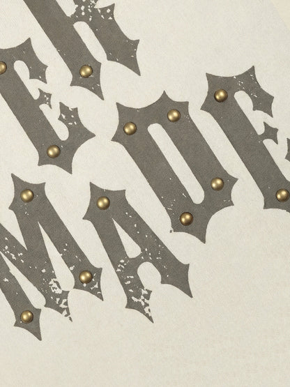 Cotton Long Sleeve Henley Shirt with Supermade Graphic Print 