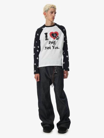 Slogan Raglan Long Sleeve Tee