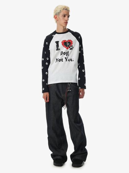 Slogan Raglan Long Sleeve Tee