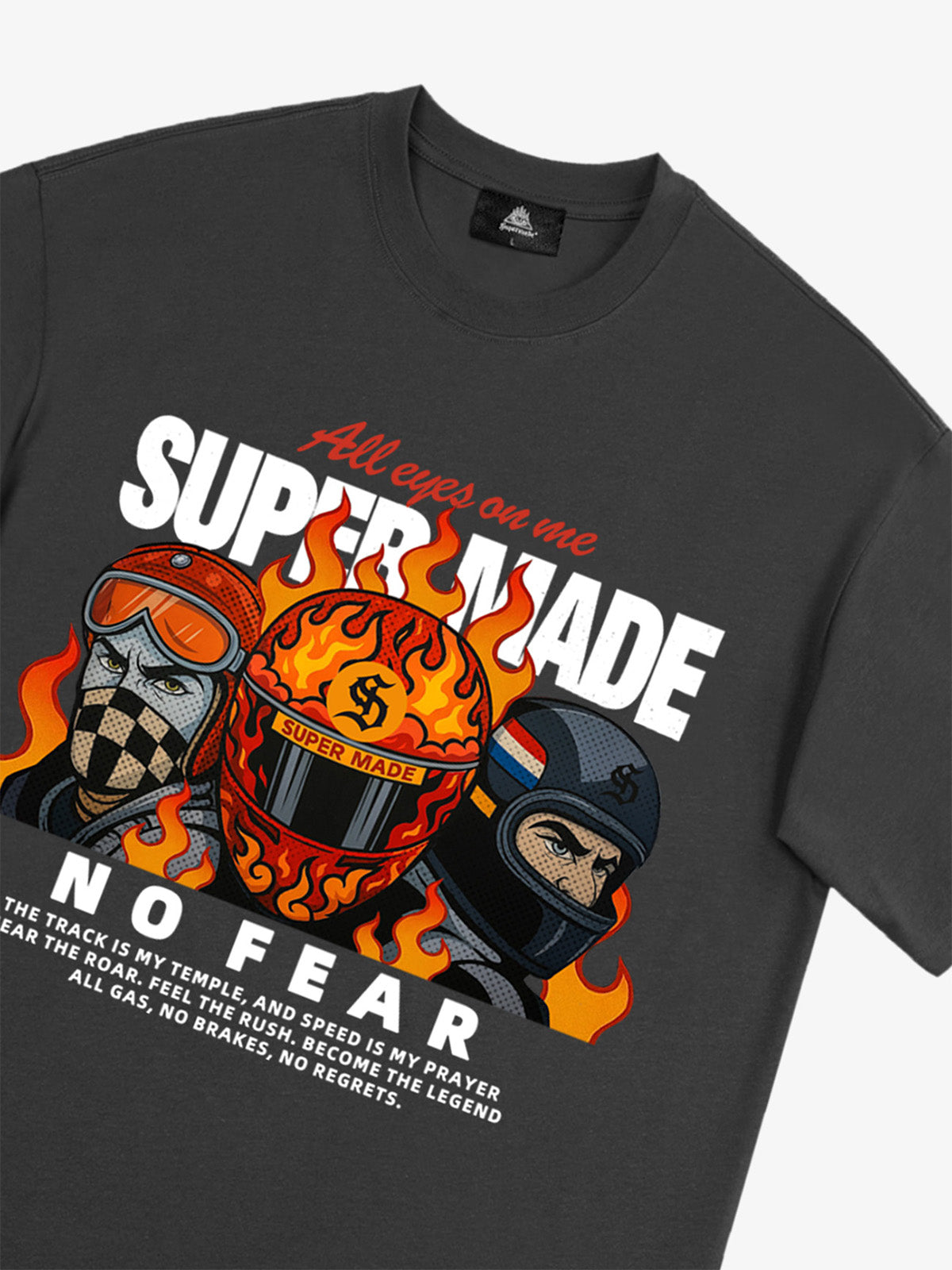 Motorcycle racing graphic T-shirt 
