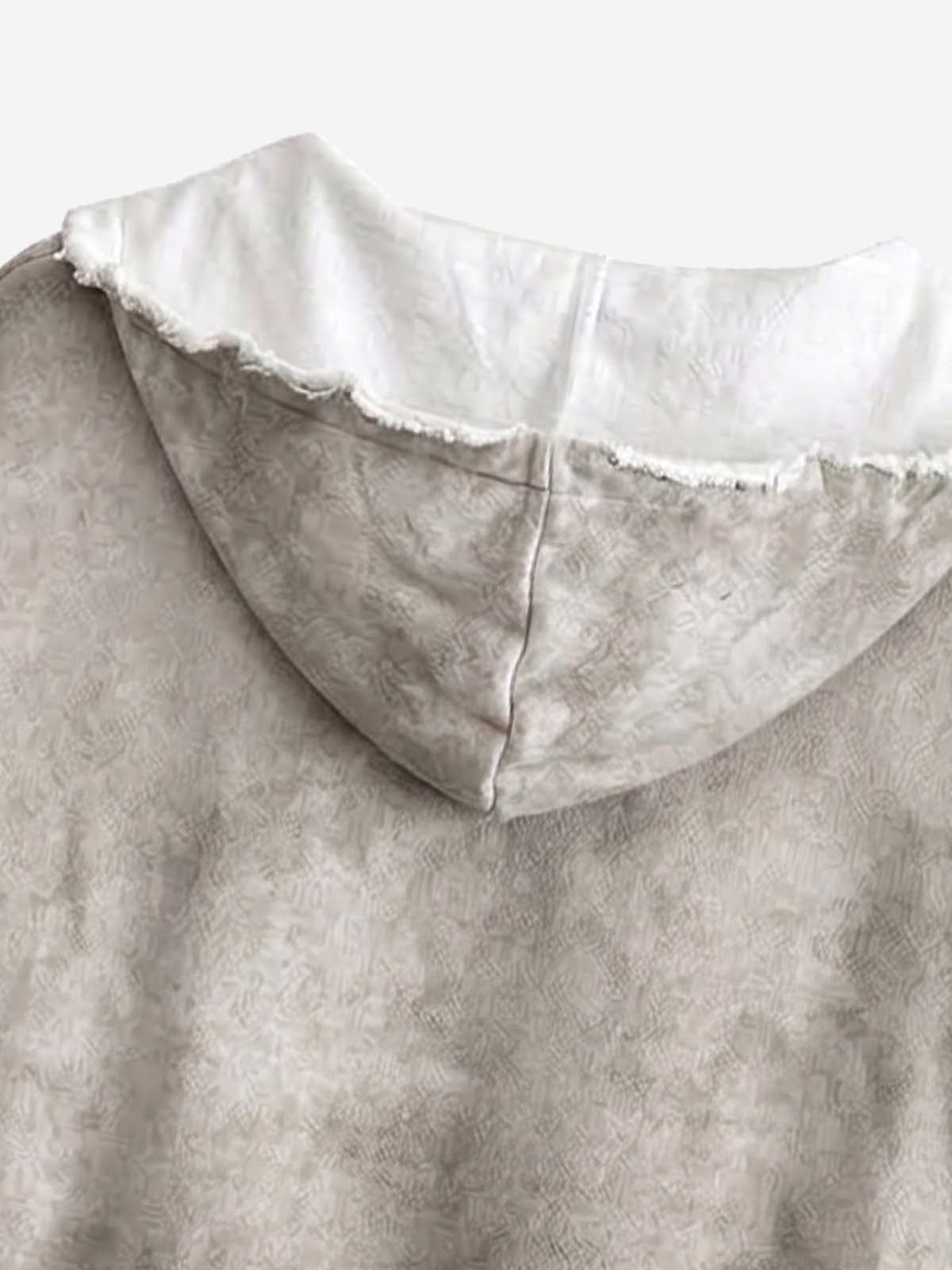 SUPM Graphic Deconstructed Raw-Edge Oversized Sweatshirt