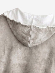 SUPM Graphic Deconstructed Raw-Edge Oversized Sweatshirt