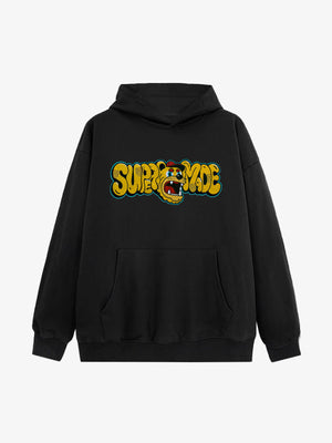 Street-Cool Tiger Head Graffiti Style Hooded Sweatshirt 