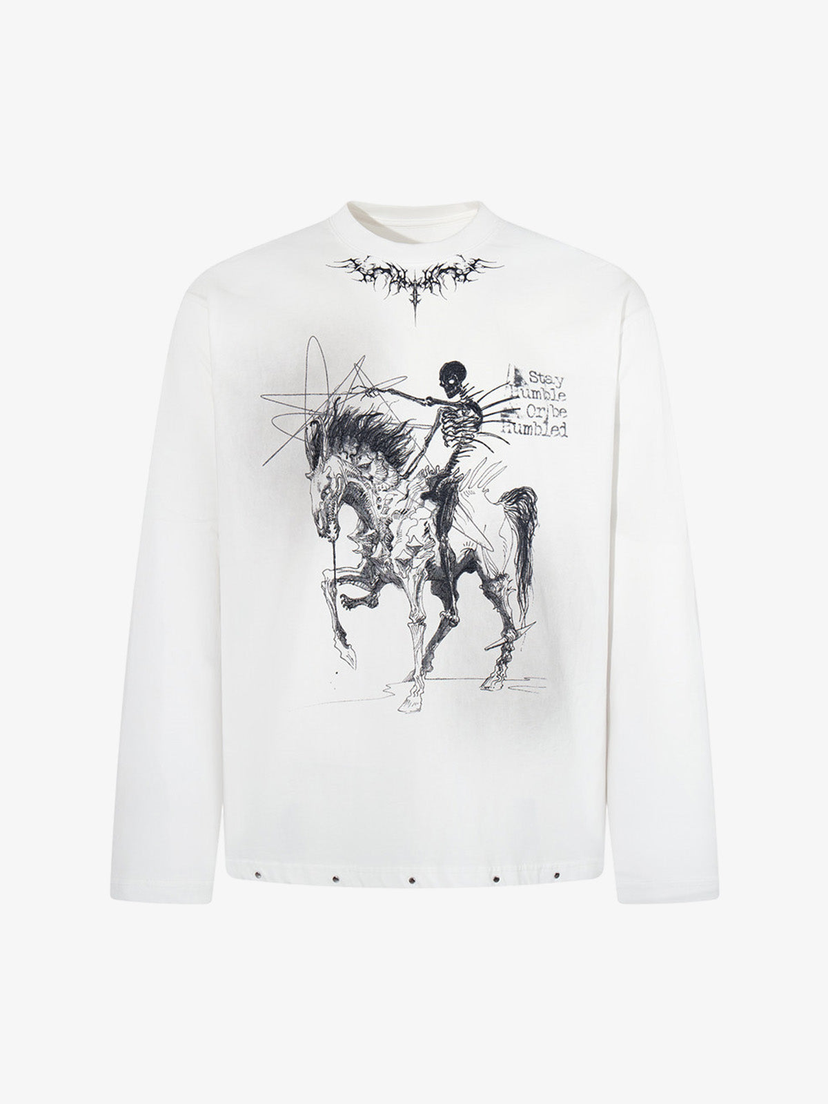 Skull Horse Studded Long Sleeve Tee