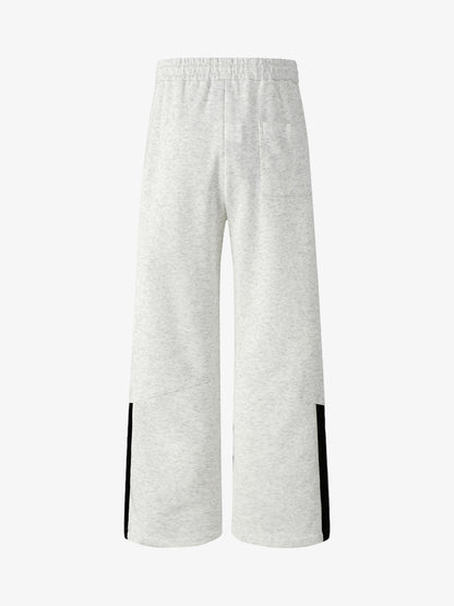 Retro Motorcycle Colorblock Structure Drape Pants 