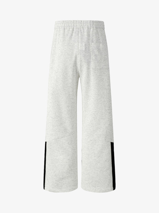 Retro Motorcycle Colorblock Structure Drape Pants 