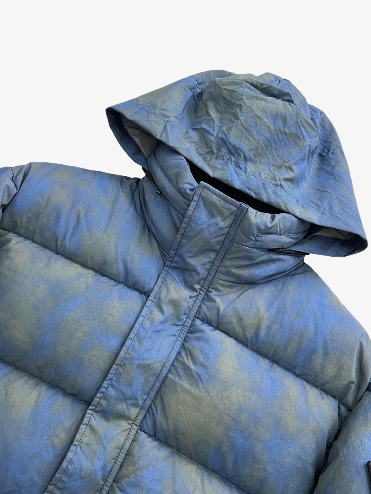 Faded Hooded Puffer Coat
