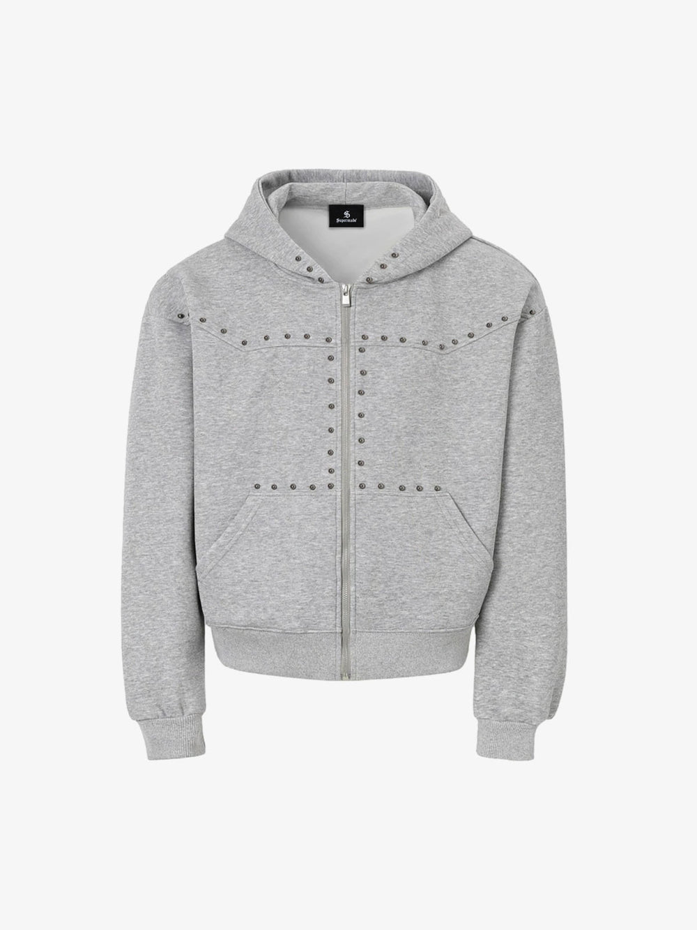 Studded Zip Hoodie