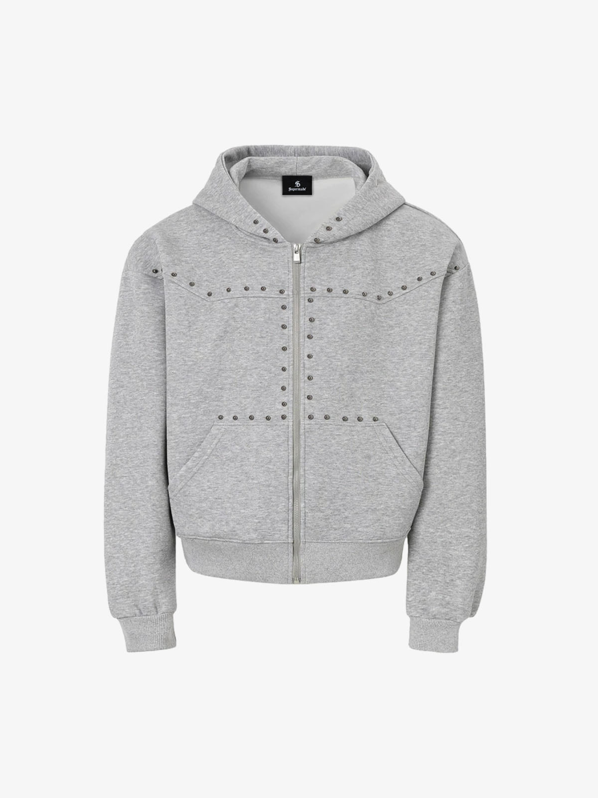 Studded Zip Hoodie