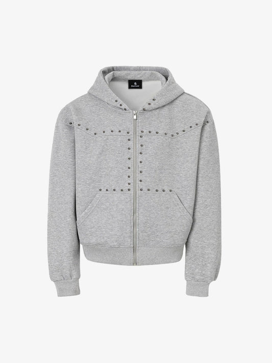 Studded Zip Hoodie