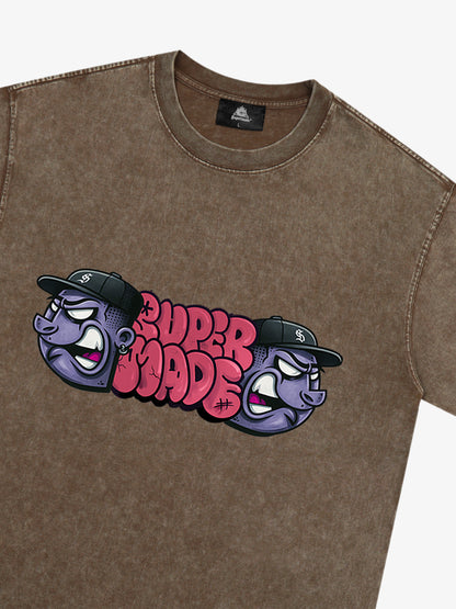 Supermade Graffiti Head Stylish Graphic T-Shirt 