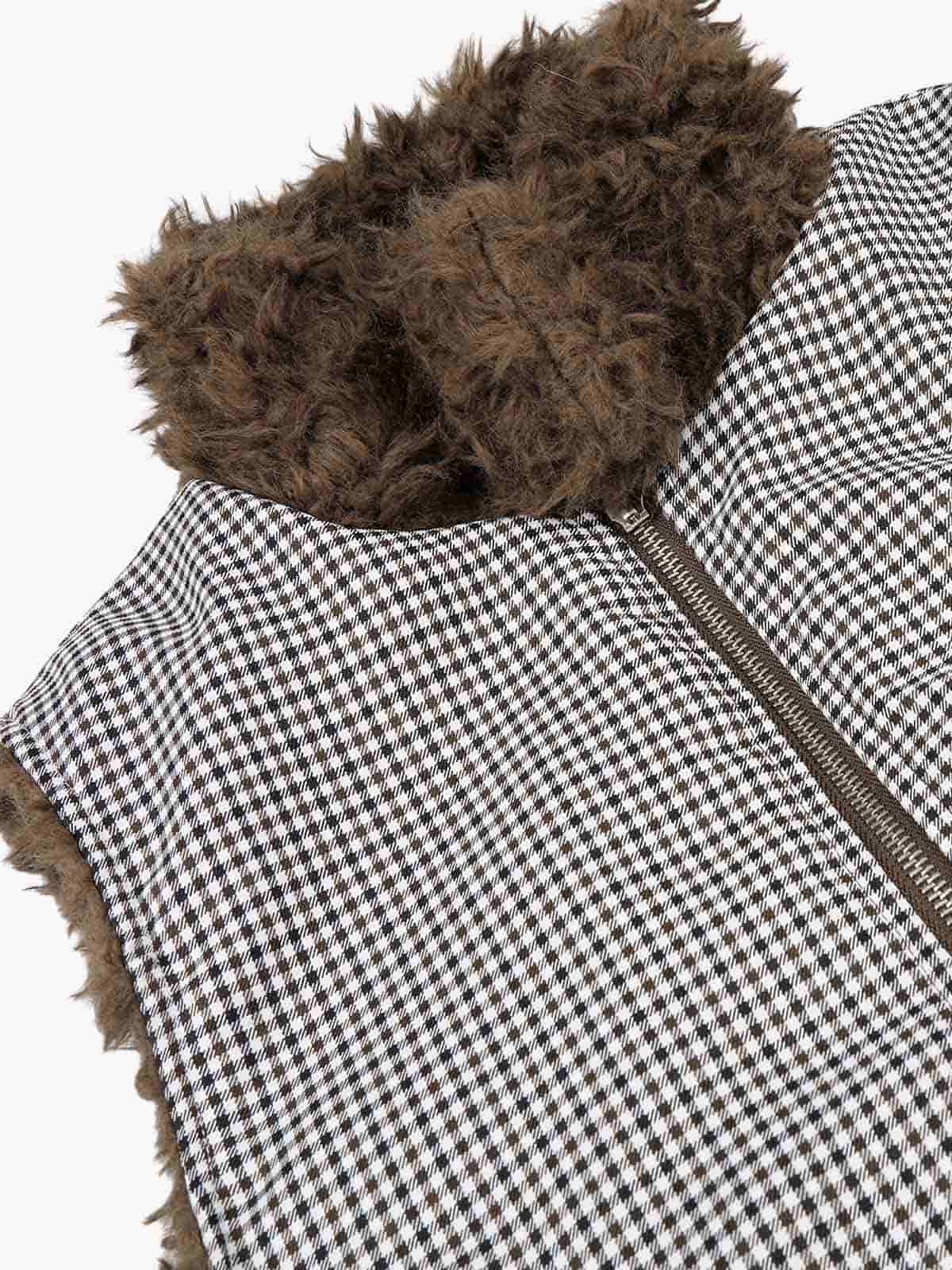 Reversible Plaid Fleece Vest