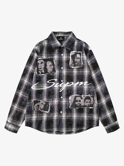 Plaid Dark Graphic Shirt