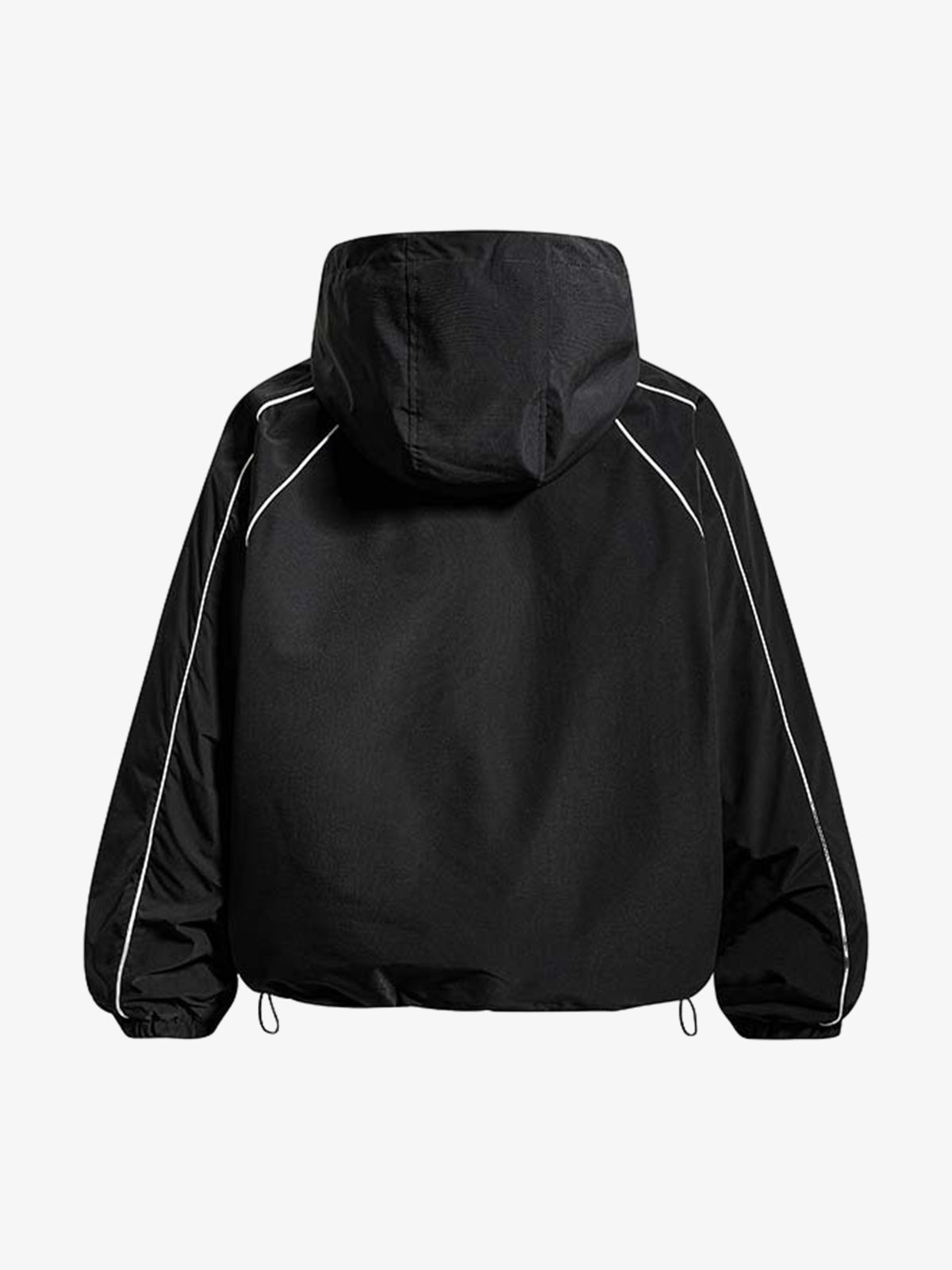 Street-style Letter Print Hooded Windbreaker Jacket