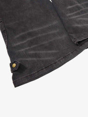 Street-style Distressed Workwear Flared Jeans