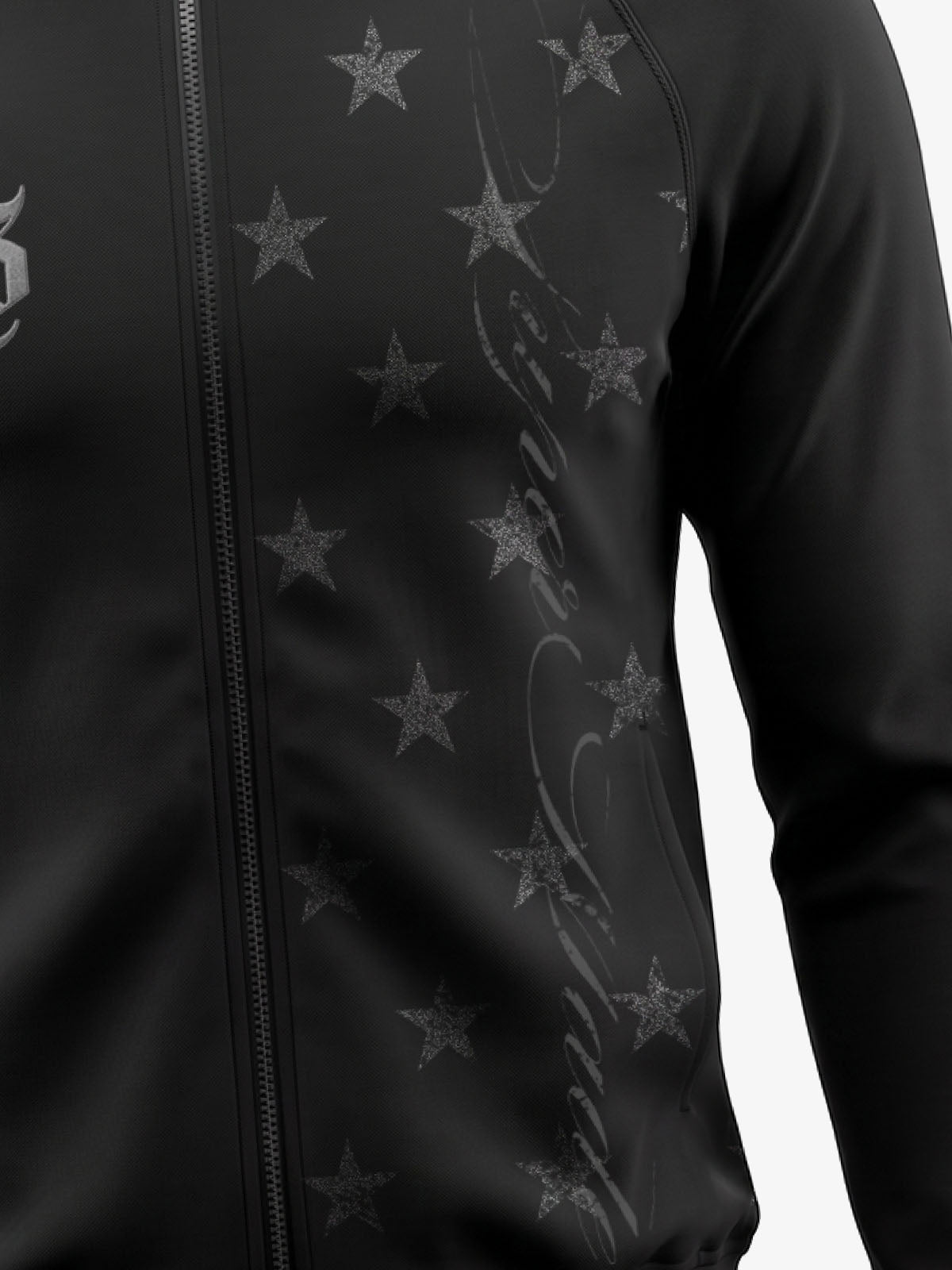 Veste à double fermeture éclair imprimée étoiles