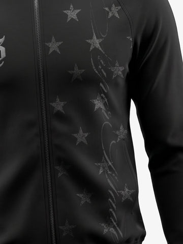 Veste à double fermeture éclair imprimée étoiles