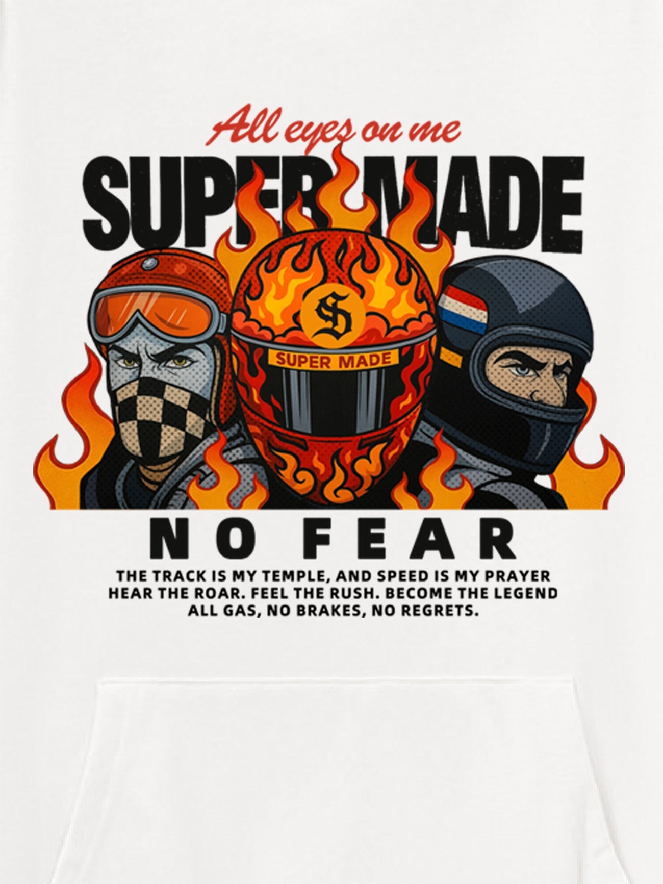 Supermade Cyber Hot-blooded Motorcycle Hooded Sweatshirt 