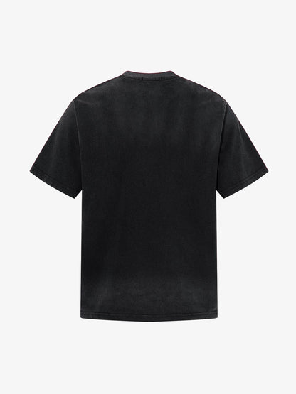 Grunge Faded Photo Print T Shirt 