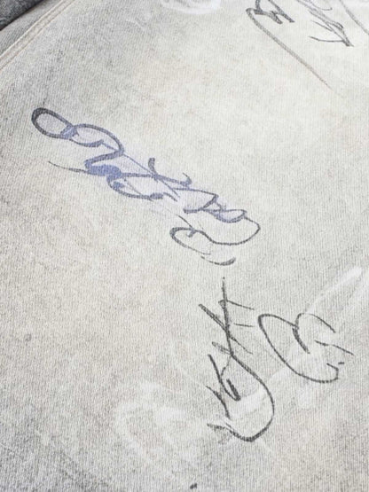 Denim Wide Leg Pants with Graffiti Print High Waist Baggy Style Streetwear Jeans for Men and Women 