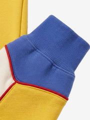 Motorcycle Graphic Color Block Cropped Sweatshirt