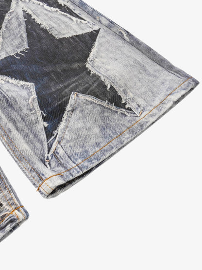 Jean baggy à jambes larges style punk