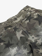 Camouflage Machete RO Star Wide-Leg Jeans 