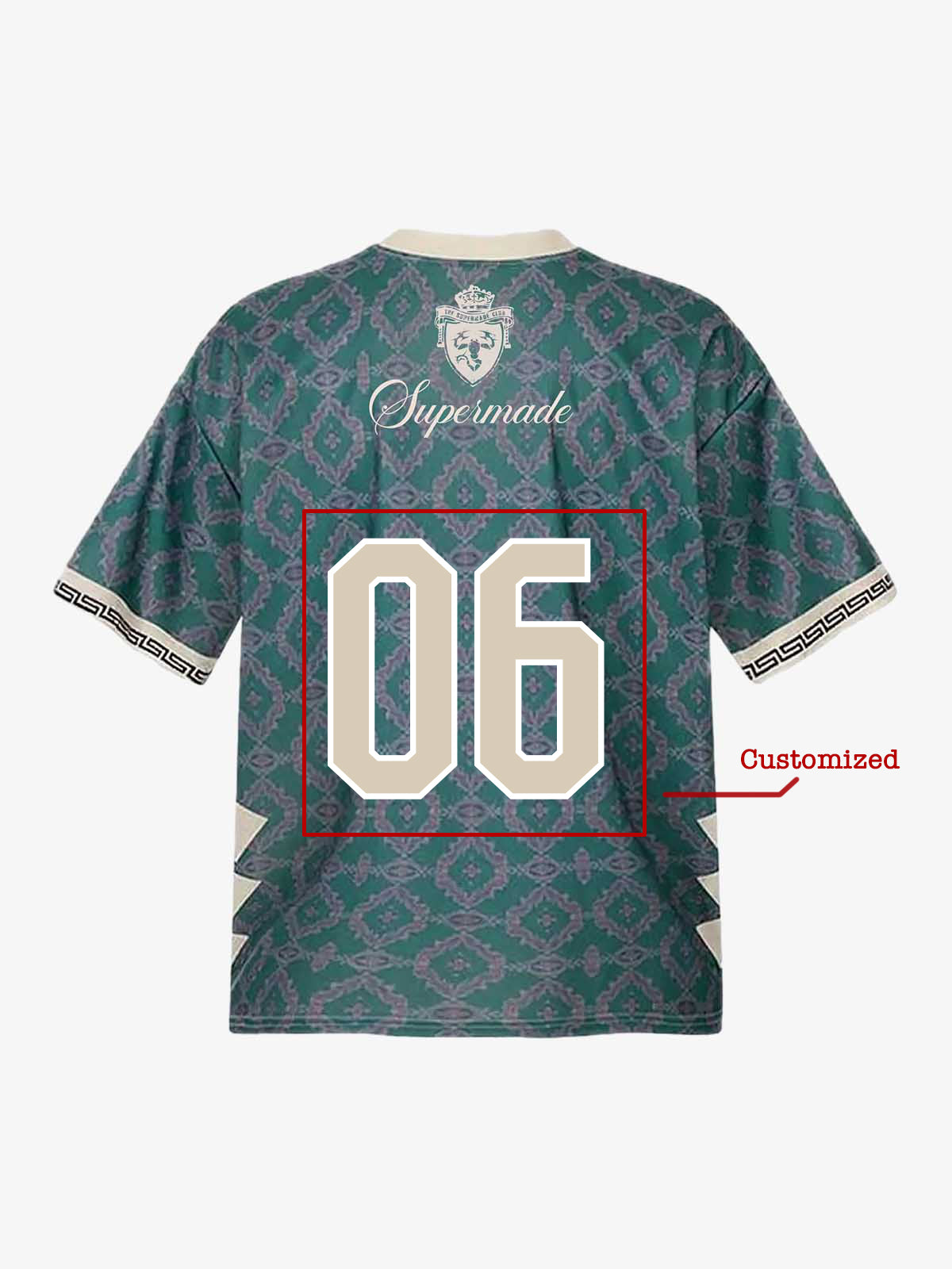 Supermade Classic Retro Baroque Pattern Jersey Design Customization 