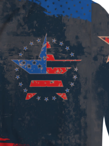 Vintage American Flag Memorial Element Hoodie 